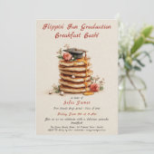 Pancakes Graduation Party Invitation (Debout devant)