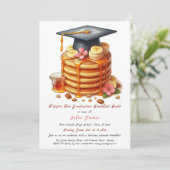 Pancakes Graduation Party Invitation (Debout devant)