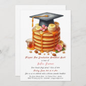 Pancakes Graduation Party Invitation (Devant / Derrière)