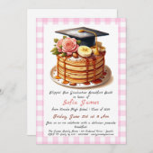 Pancakes Graduation Party Invitation (Devant / Derrière)
