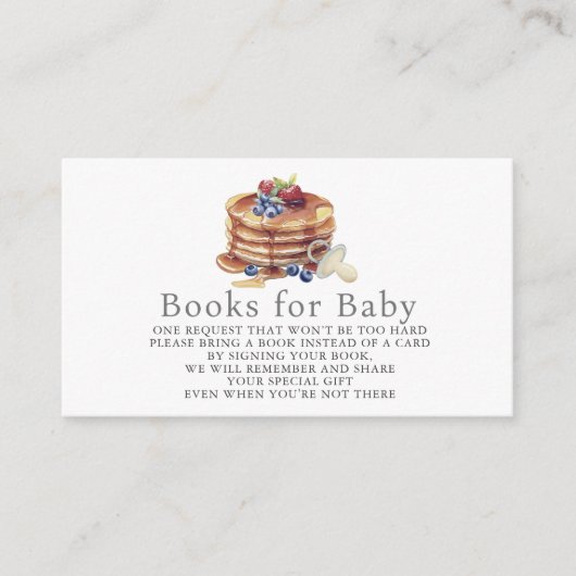 Pancakes & Pacifiers Gray Gingham Book Request Informatiekaartje (Voorkant)