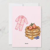Pancakes Pajamas fête Anniversaire Invitation (Dos)