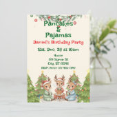 Pancakes & Pajamas Holiday Birthday Kaart (Staand voorkant)