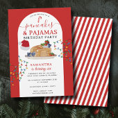 Pancakes Pajamas PJ's Girl Christmas Birthday Kaart