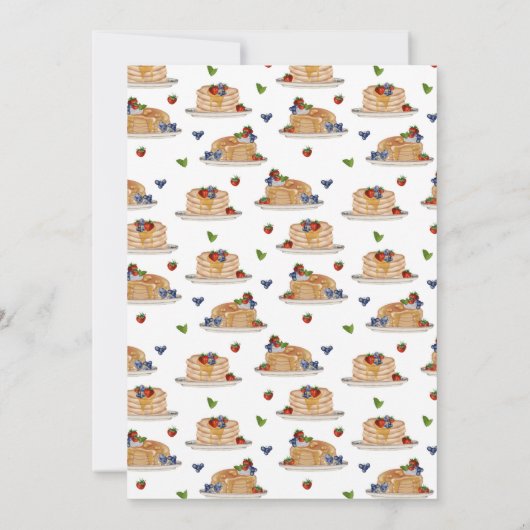 Pancakes Pajamas PJ's Girl Kids Birthday Party Kaart (Achterkant)