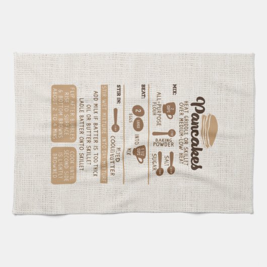 Pancakes Recette Serviette de cuisine (Horizontal)