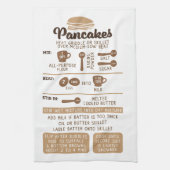 Pancakes Recipe Holiday Gift Tea Kitchen Towel Theedoek (Verticaal)