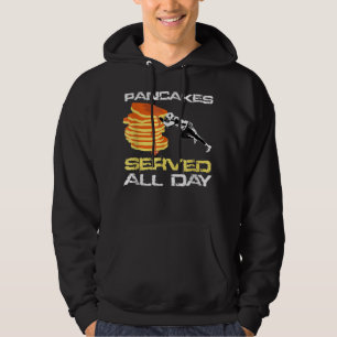 Pancakes Served Day Fun Lineman Football Chris Hoodie
