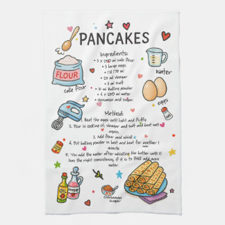 Pancakes serviette en plat illustrée