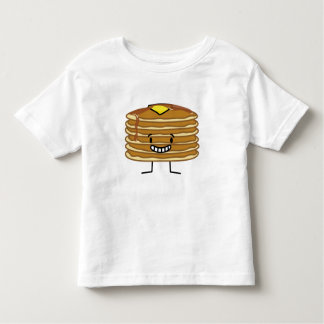 Pancakes stack boter stroop fluffy ontbijt kinder shirts