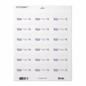 PanCan Bewustzijn Mailing Labels (Full Sheet)
