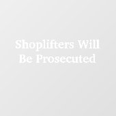 Pancarte anti-vol à l'étalage - Autocollant pour v (Feuille)