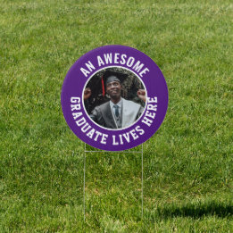 Pancarte Awome GRADUATE avec photo