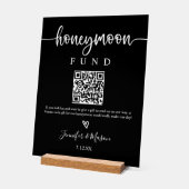 Pancarte Cadeau de Lune de Miel, Code QR Vœu Lune  (Angle)