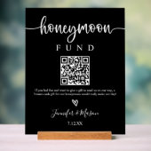 Pancarte Cadeau de Lune de Miel, Code QR Vœu Lune  (Neutre)