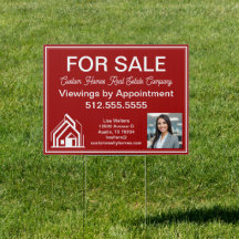 Custom Red For Sale Real Estate Company Yard
