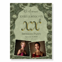 Pancarte de bienvenue d'anniversaire à thème Anémo