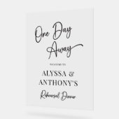 Pancarte de bienvenue pour le dîner de répétition  (Angle)