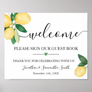 Pancarte de bienvenue pour notre livre d'or Shower