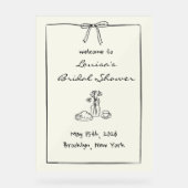 Pancarte de bienvenue pour un brunch de baby showe (Recto)