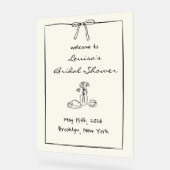 Pancarte de bienvenue pour un brunch de baby showe (Angle)