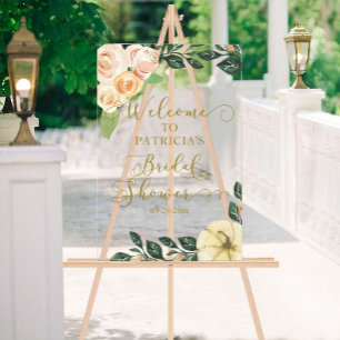 Pancarte de bienvenue pour une fête prénuptiale d'