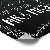 Pancarte de décoration de mariage Message dans une (Coin)
