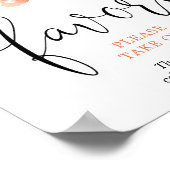 Pancarte de décoration florale verte pêche pour ca (Coin)