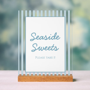Pancarte de desserts de la cabane du Blue Stripe B