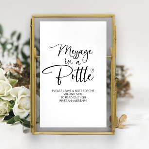 Pancarte de livre d'or de mariage Message dans une