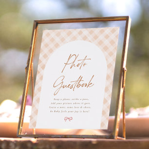 Pancarte de livre d'or photo pour Baby Shower Ging
