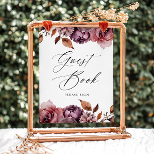 Pancarte de livre d'or pour invités de mariage ave