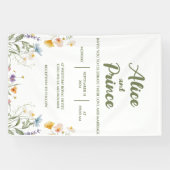 Pancarte de mariage bannière florale (Horizontal)
