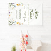 Pancarte de mariage bannière florale (Insitu)