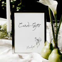 Pancarte de mariage Cartes et Cadeaux Dessinés à l