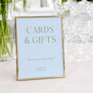 Pancarte de mariage Cartes et Cadeaux Vert Sauge e