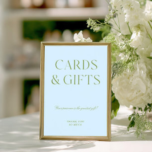 Pancarte de mariage Cartes et Cadeaux Vert Sauge e