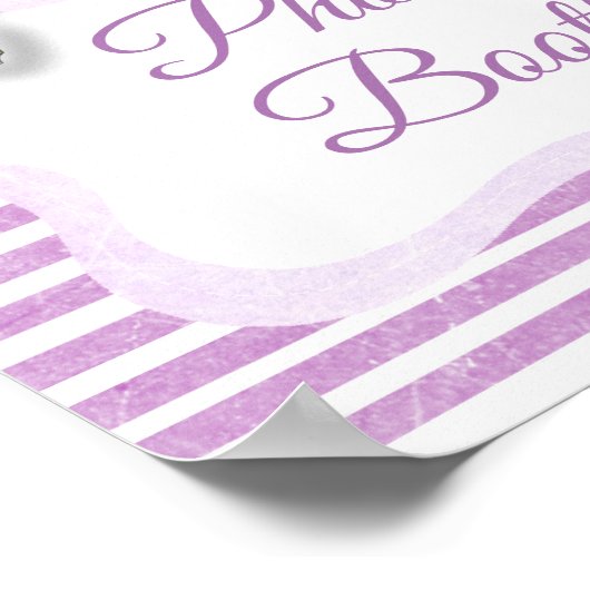 Pancarte de Photomaton Affiche Papillon Violet (Coin)