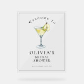 Pancarte de Réception de Mariage avec Martini à la (Recto)