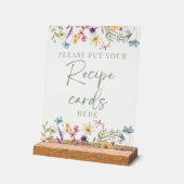 Pancarte de recette pour une Baby Shower avec des  (Angle)