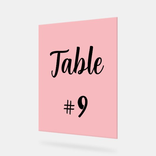 Pancarte de table (Angle)