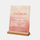 Pancarte de table de friandises pour la Saint-Vale (Angle)