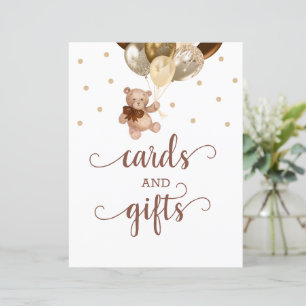 Pancarte de table pour cartes et cadeaux de nounou