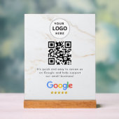 Pancarte de tablette de code QR de critiques Googl (Neutre)