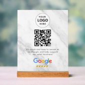 Pancarte de tablette de code QR de critiques Googl (Neutre)