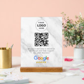 Pancarte de tablette de code QR de critiques Googl (Mariage)