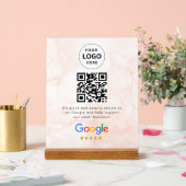 Pancarte de tablette de code QR de critiques Googl (Mariage)