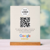 Pancarte de tablette de code QR de critiques Googl (Neutre)