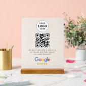 Pancarte de tablette de code QR de critiques Googl (Mariage)
