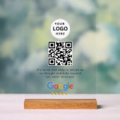 Pancarte de tablette de code QR de critiques Googl (Neutre)